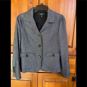Talbots gray tweed blazer